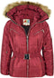 GIRLS PUFFER JACKET WITH DETACHABLE STYLISH HOODED - MAROON